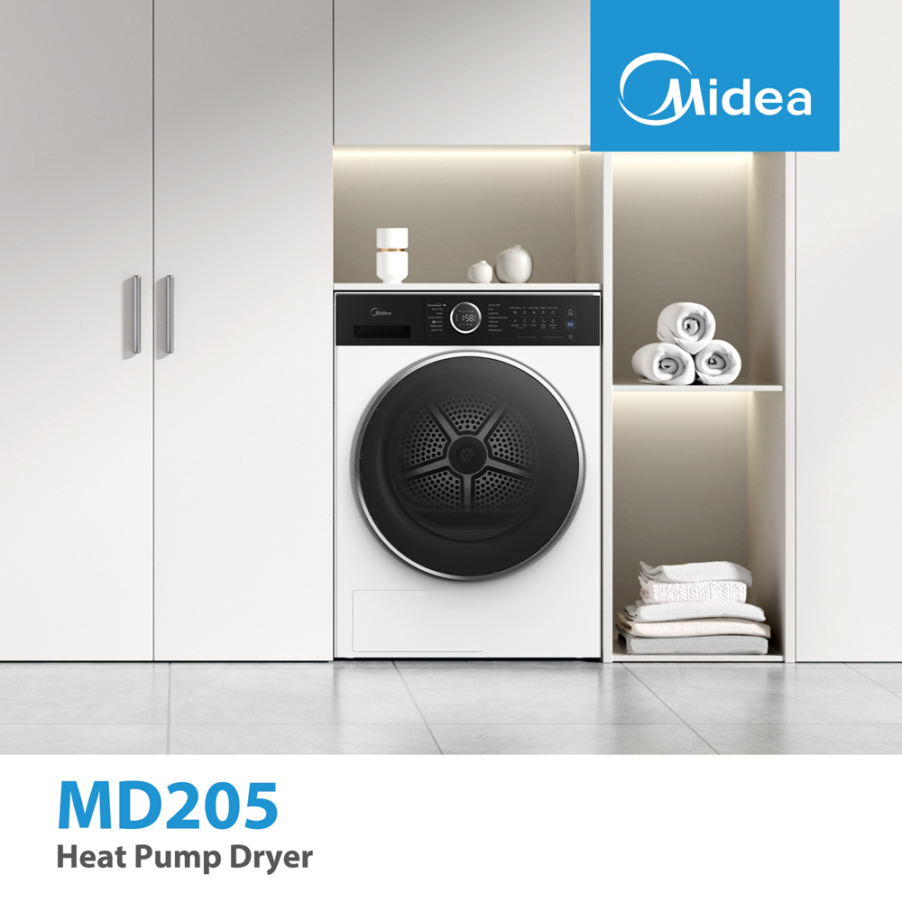 Midea MD205H90WBC/W White Heat Pump Tumble Dryer 9kg Image 4