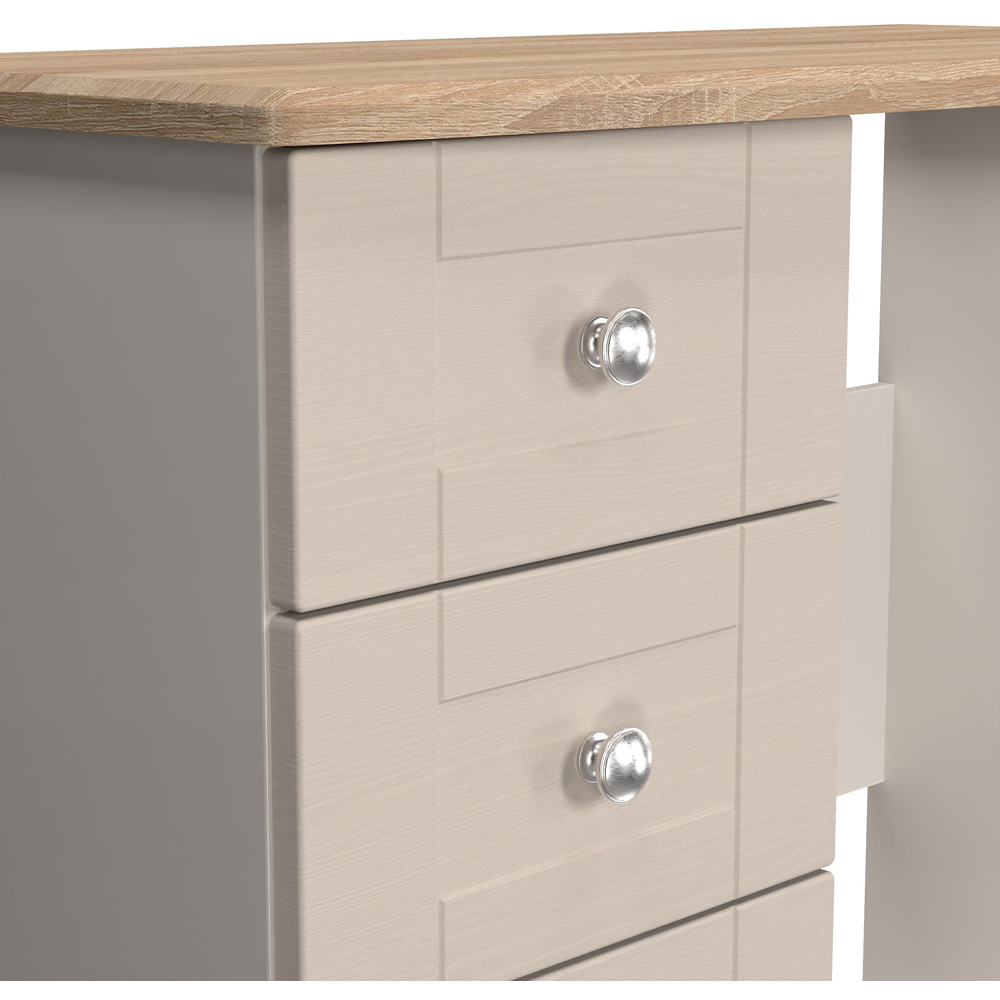 Crowndale Sussex 3 Drawer Kashmir Ash and Bardolino Oak Vanity Dressing Table Ready Assembled Image 6