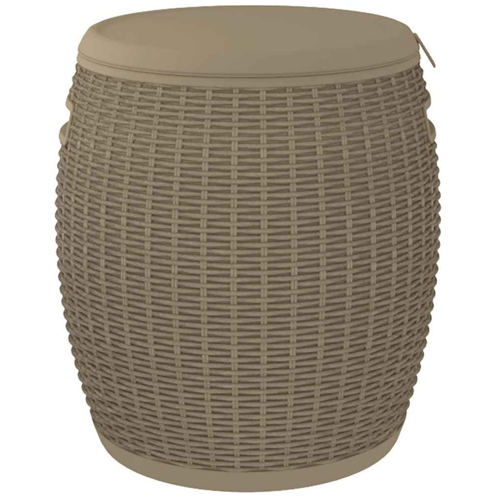 vidaXL 37L 4-in-1 Brown Polypropylene Garden Storage Box Image 4