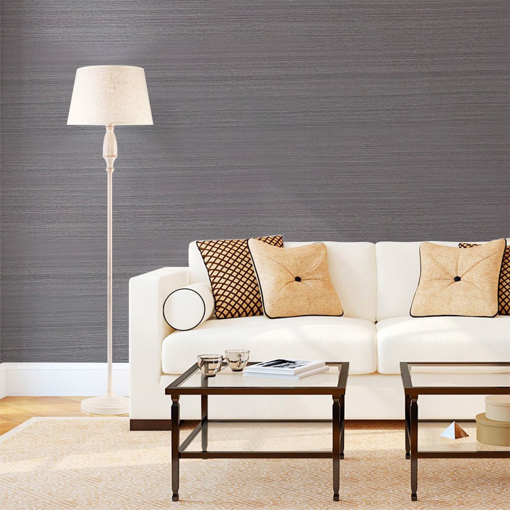 Living and Home Wood Effect Grey Rectangle Self Adhesive Wallpaper Image 2