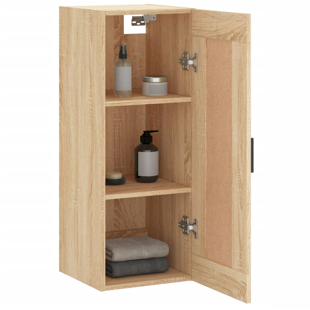 vidaXL Single Door Brown Wall Mounted Cabinet Image 5