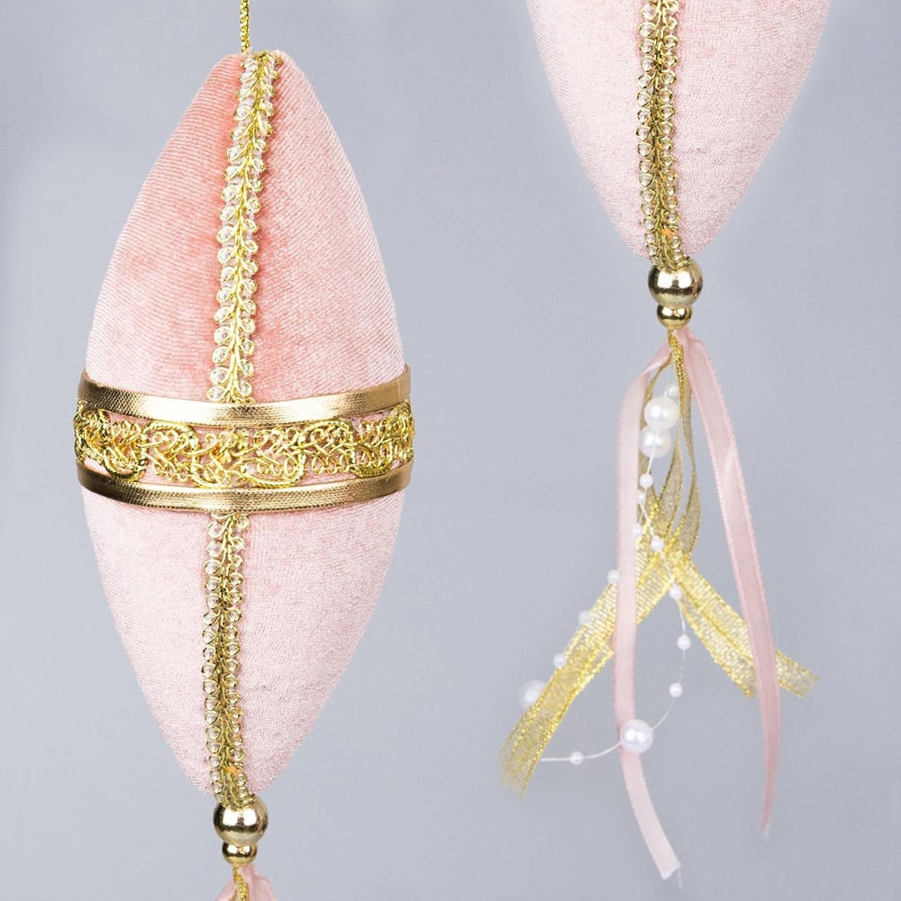 Shatchi Pink Nut Bauble 3 Pack Image 4