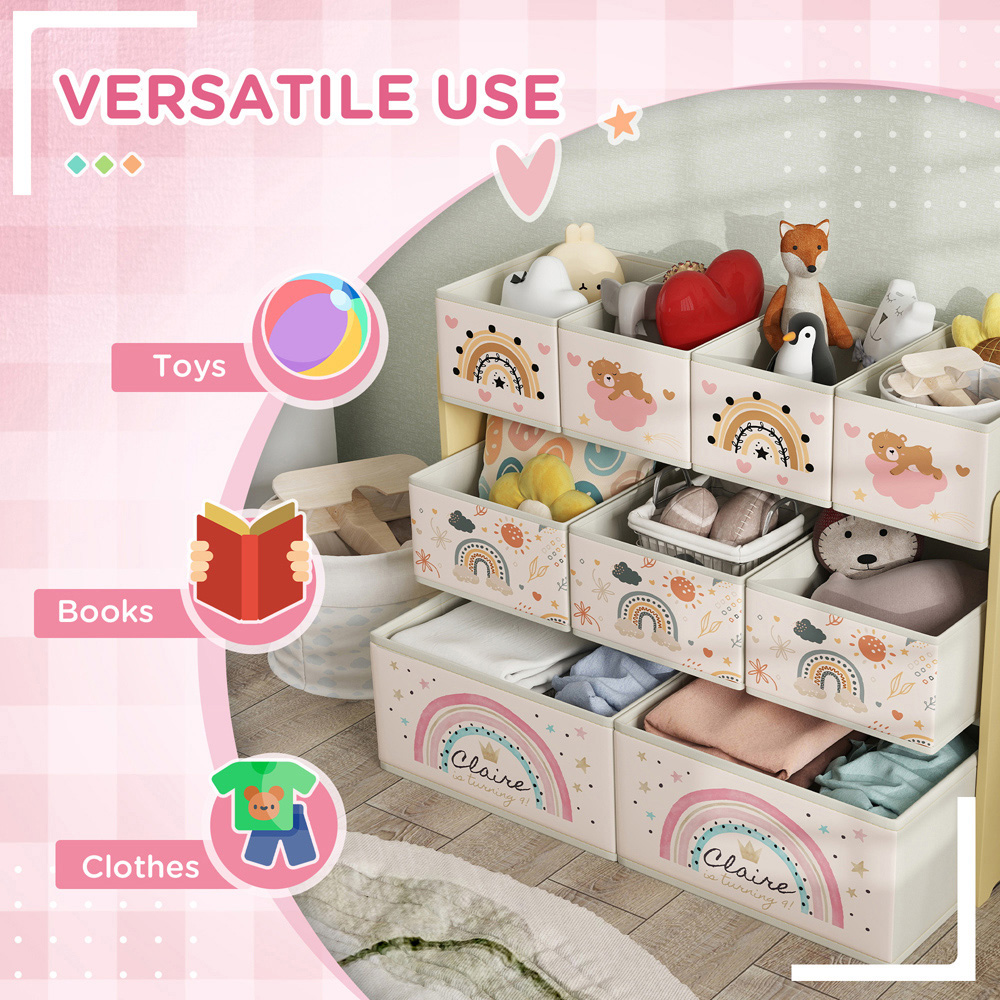 AIYAPLAY 3 Tier Yellow Toy Organiser Shelf Image 7