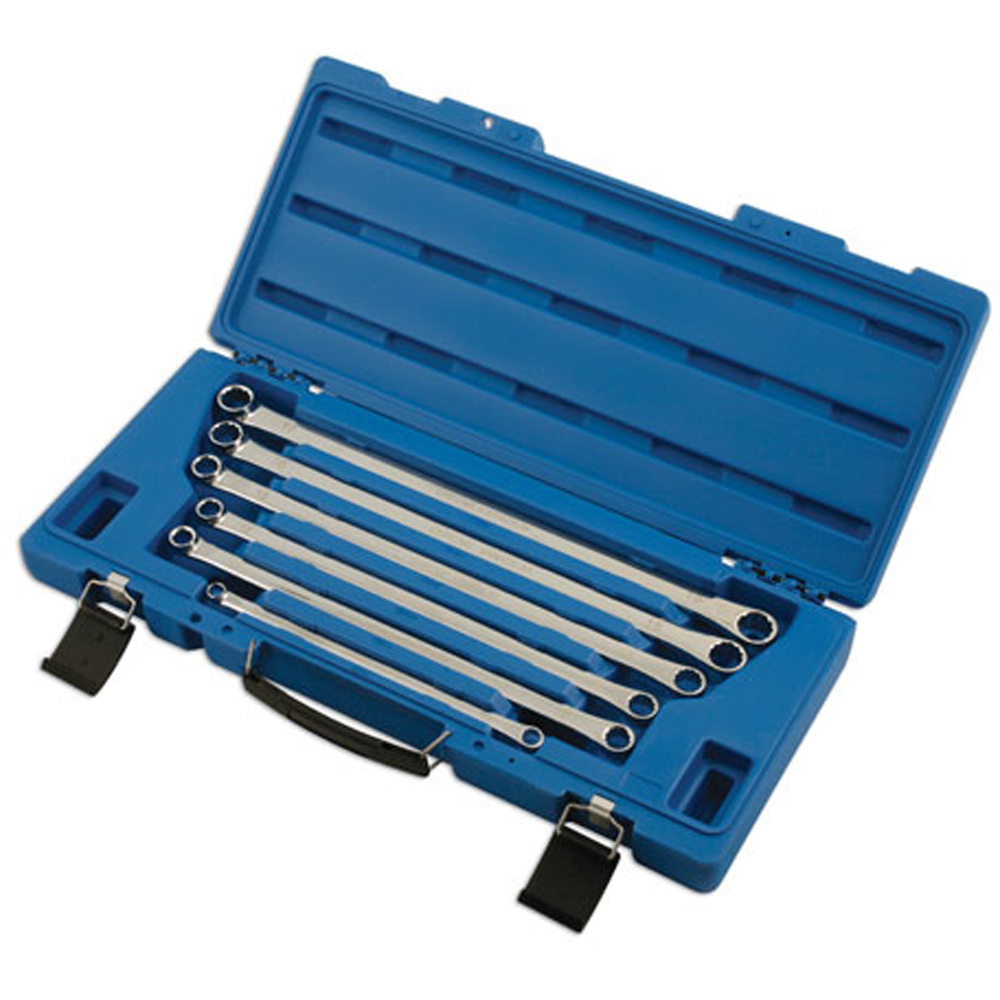 Laser 5672 6 Piece Extra Long Ring Blue Spanner Set Image 2