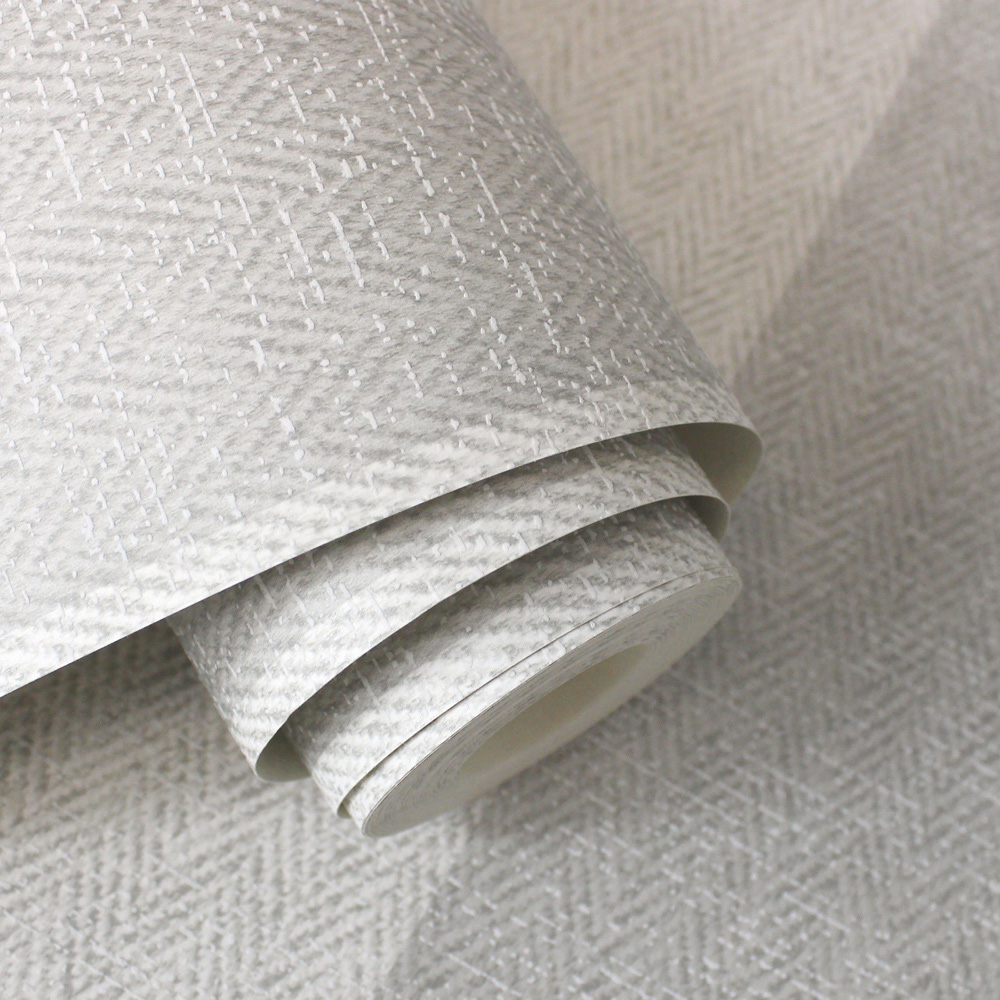 Crown Harris Stripe Soft Grey Wallpaper Image 4