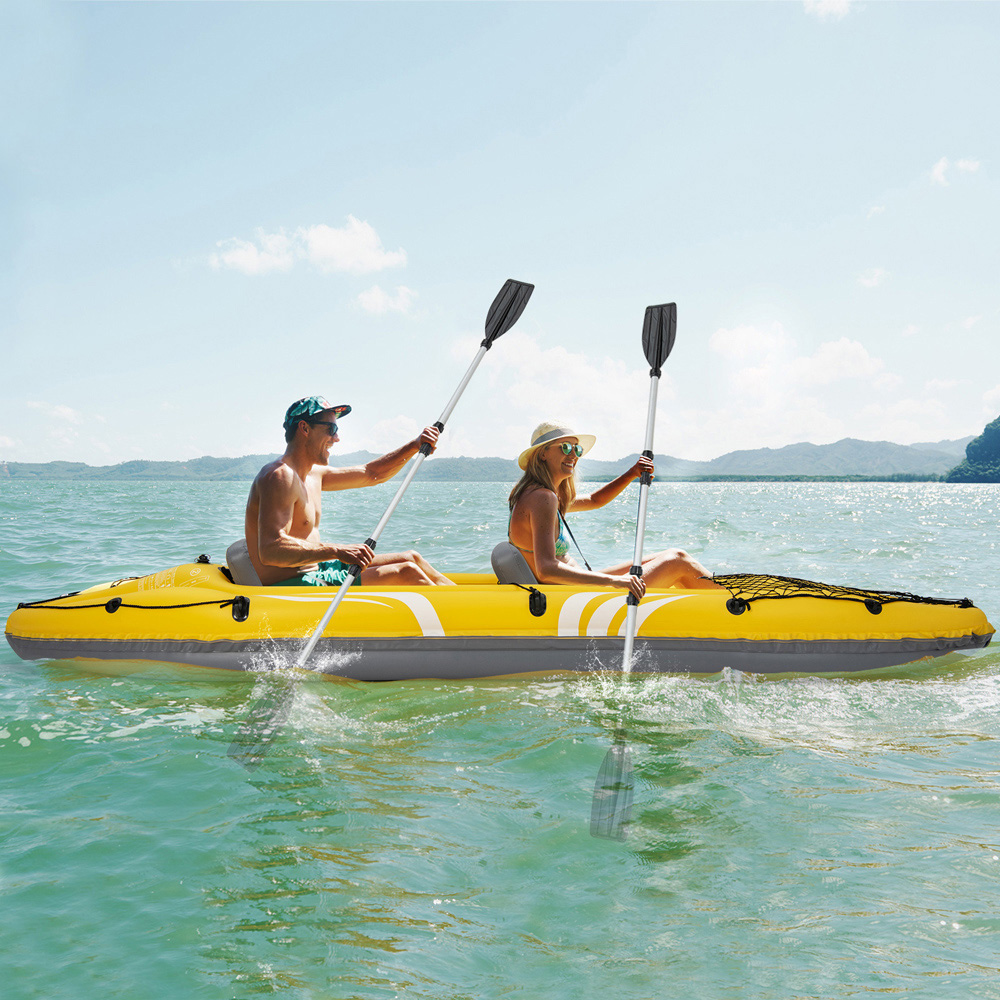 Costway 2 Seater Removable Seat Inflatable Kayak Set with Aluminium Oars Image 2