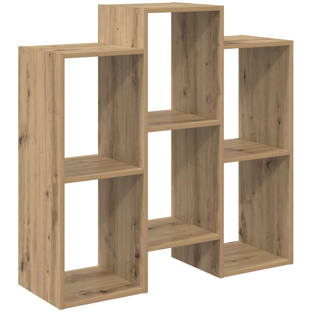 vidaXL 6 Open Shelf Artisan Oak Sideboard Image 2