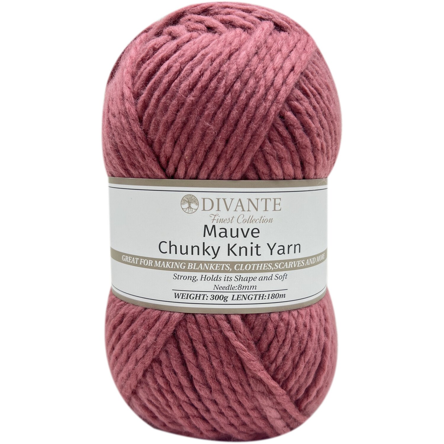 Chunky Knit Yarn Mauve Image 1