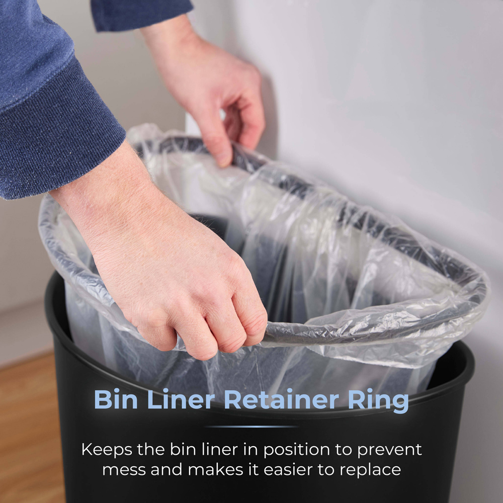 Tower Black Curved Sensor Bin 50L Image 6
