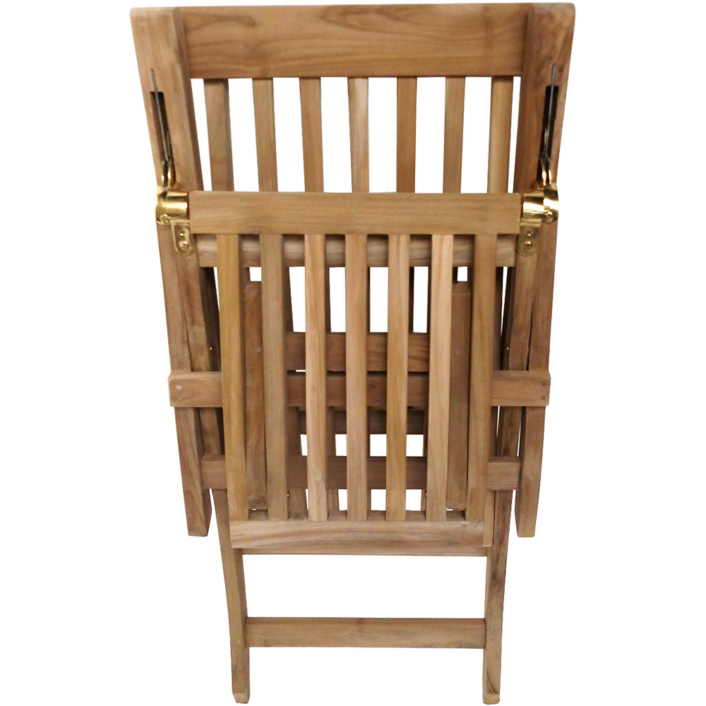 Charles Bentley Teak Steamer Sun Lounger Image 4