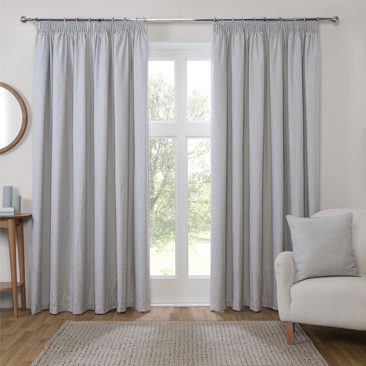 Hadleigh Thermal Curtain - Blue / 229cm Image 1