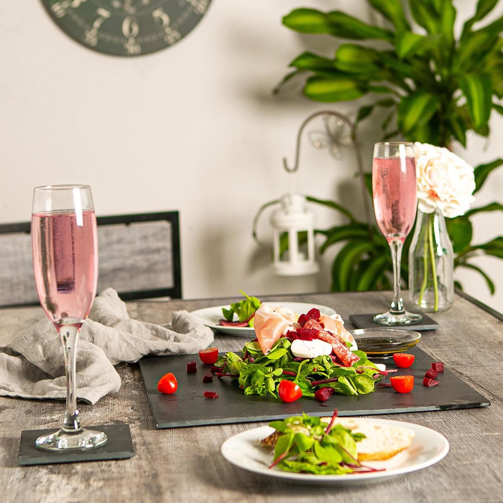 Argon Tableware Linea Square Slate Placemat 30cm 24 Pack Image 3