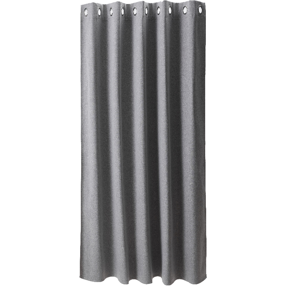Living and Home Solid Grey Blackout Chenille Curtains 168 x 229cm Image 2