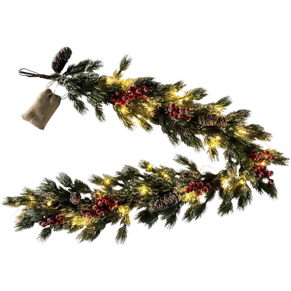 Red Berry Iced Garland Image 2