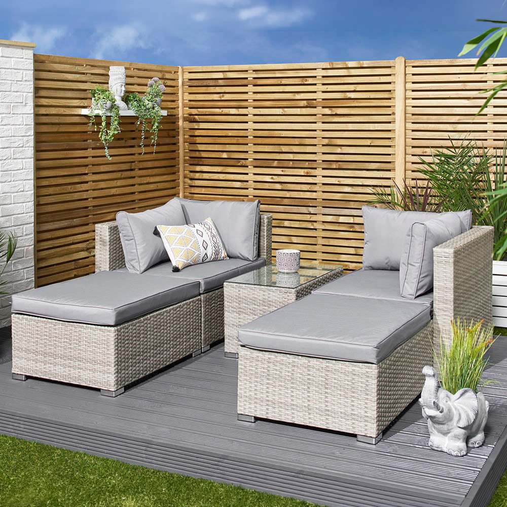 Outdoor Essentials Avalon 4 Seater Natural Rattan Garden Lounge Set Image 6