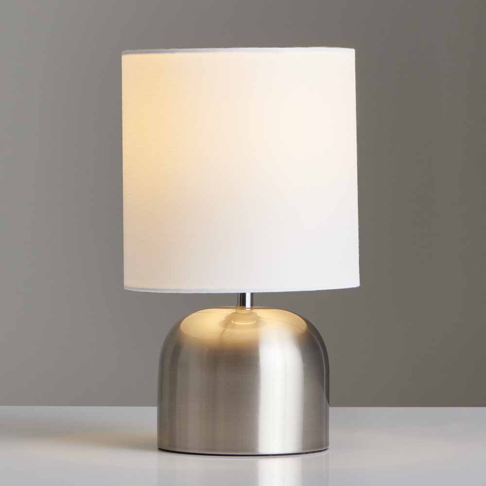 Wilko Silver and White Touch Lamp Image 2