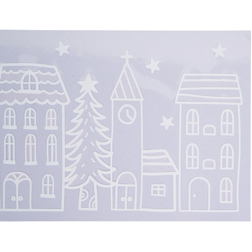 Snowy Scene Window Sticker Image 2