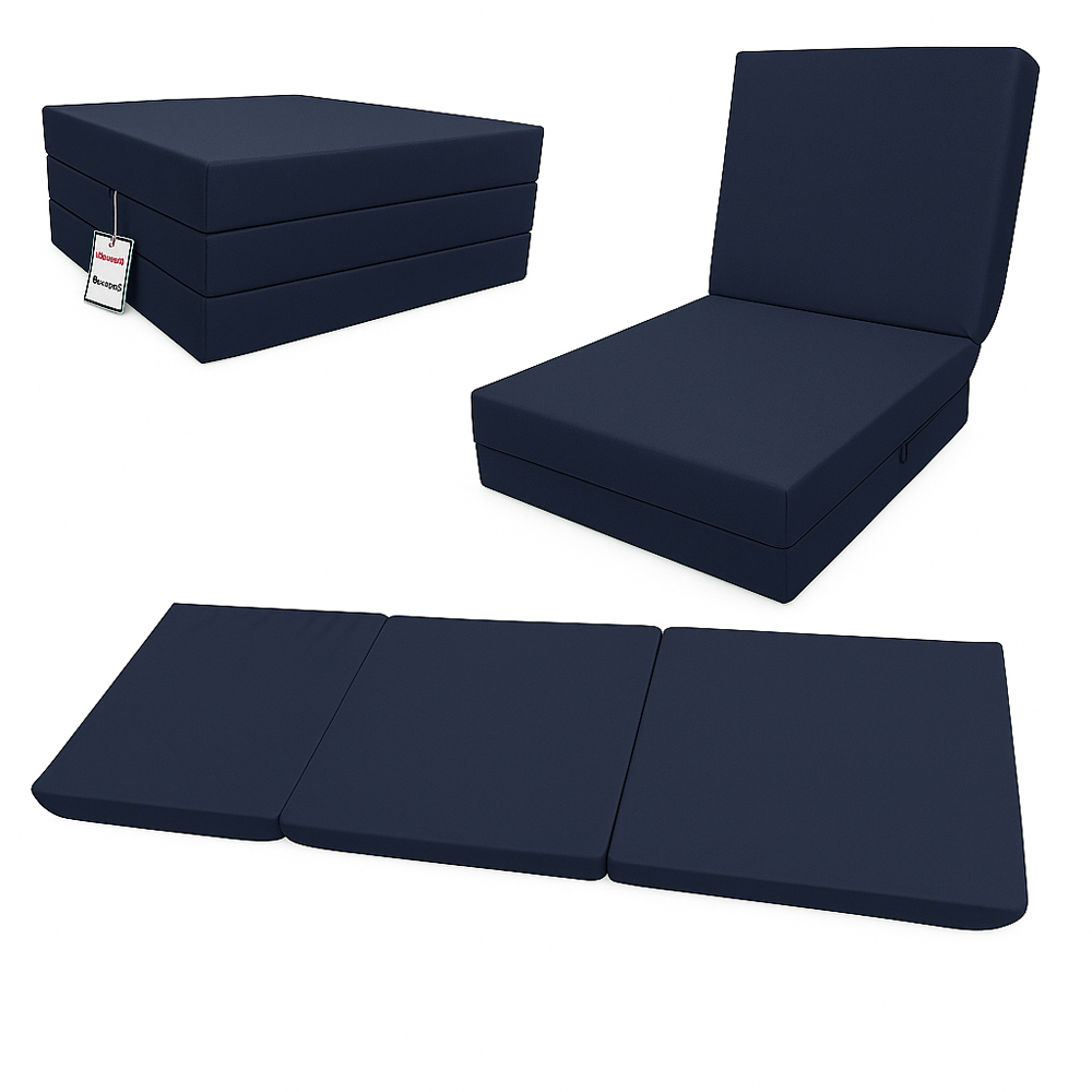 House Of Home Navy Memory Foam Foldable Z Bed Image 2