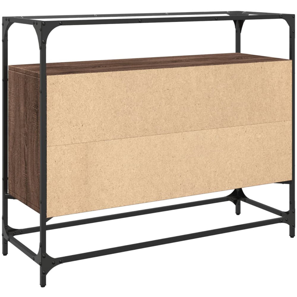 vidaXL 2 Door 3 Shelf Brown Oak Sideboard Image 6