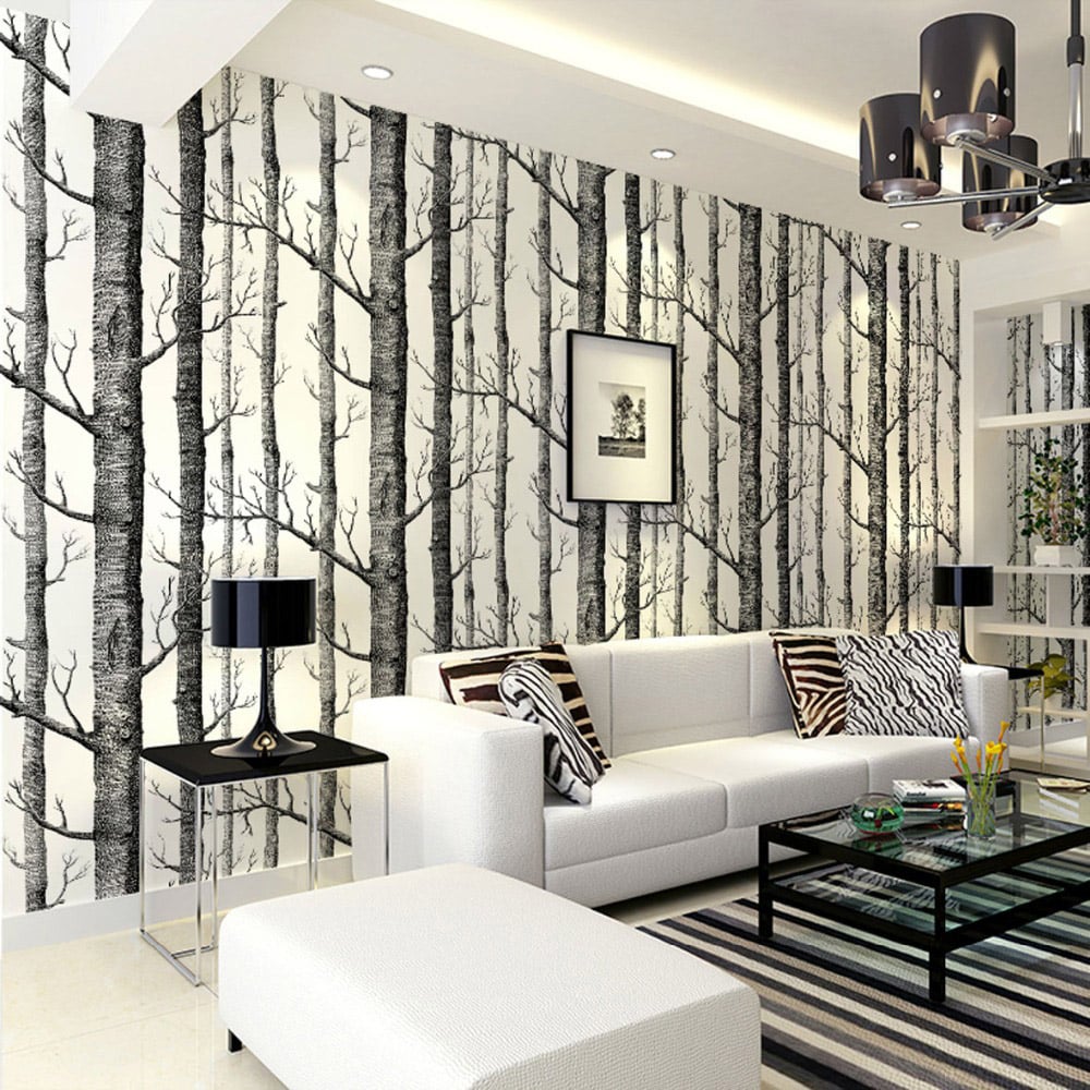 Living and Home Birch Tree Wallpaper Image 5