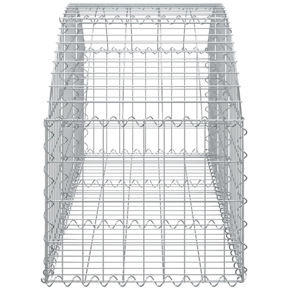 vidaXL Silver Galvanised Iron Gabion Basket 150 x 50 x 40/60cm Image 3