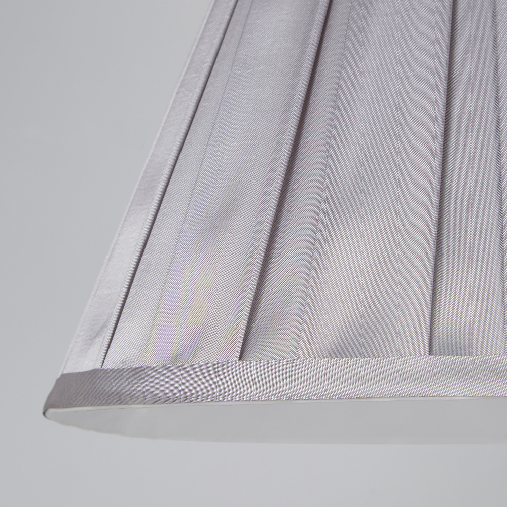 Lighting Collection Barnes Light Grey Pleated Tapered Lamp Shade 30cm Image 4