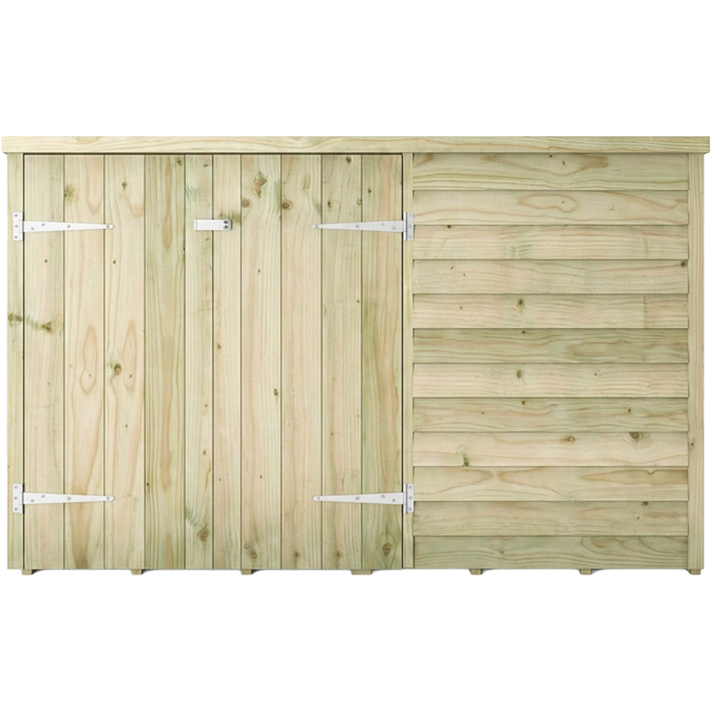 Mercia 6 x 4ft Double Door Overlap Pent Bike Shed Image 4