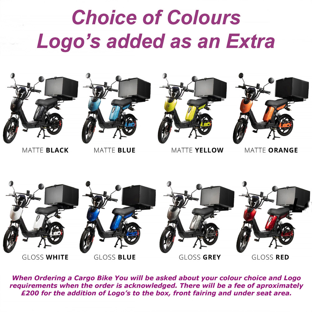 Eskuta SX-250 Cargo Gloss White Electric Bike 48V Image 7