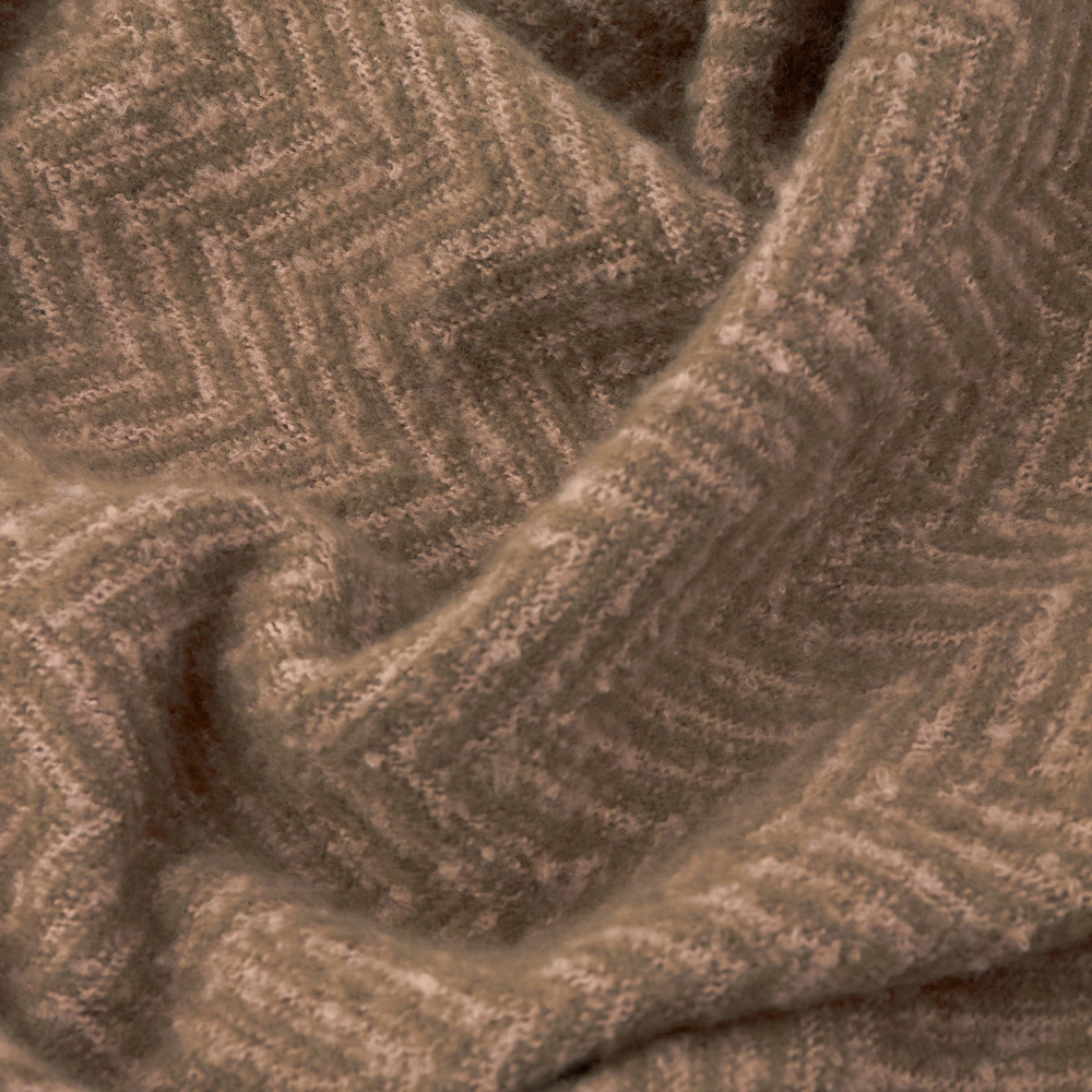 Furn Tweedie Mocha Brushed Herringbone Throw 130 x 180cm Image 2