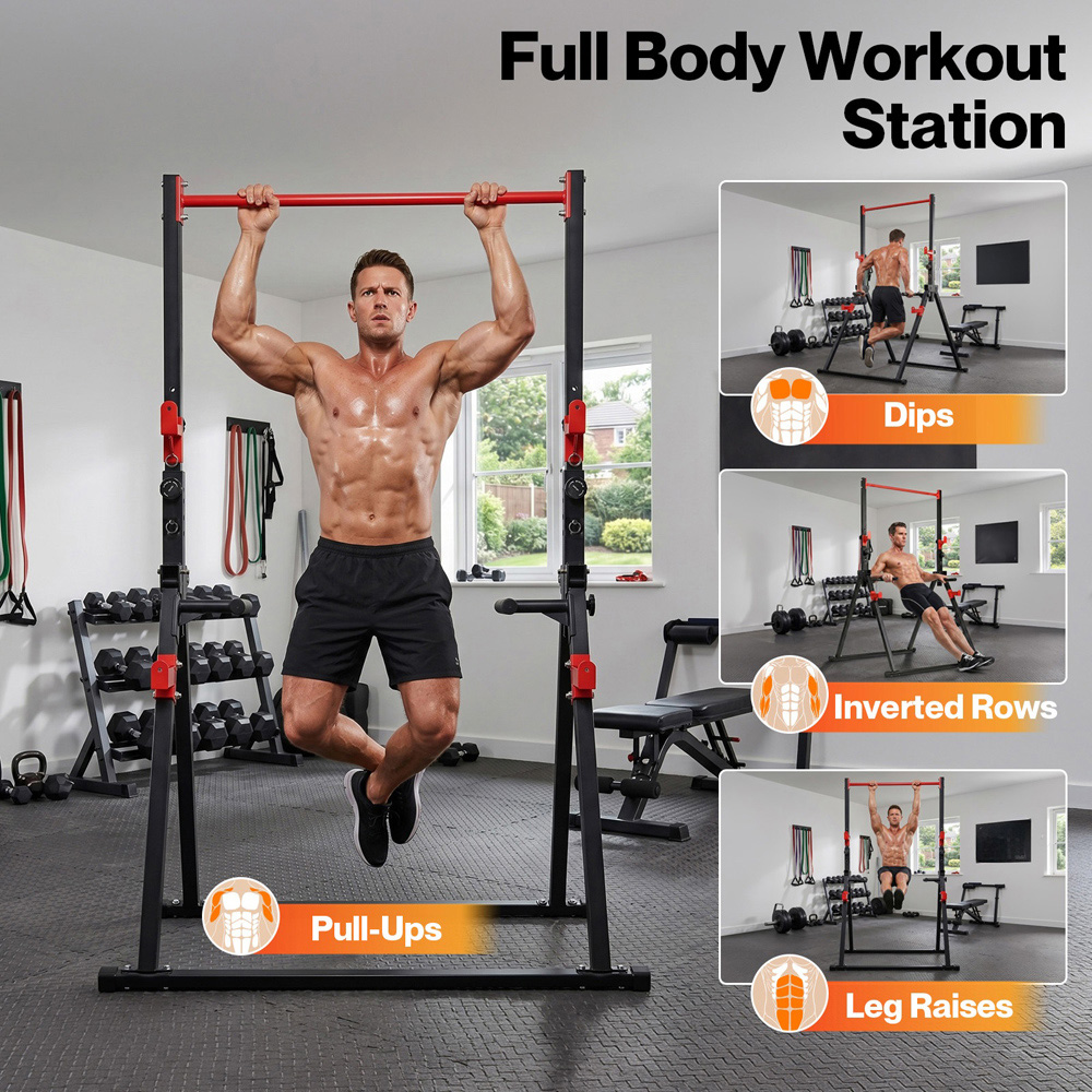 Traderight Centra Black and Red Pull Up Bar 220kg Image 5