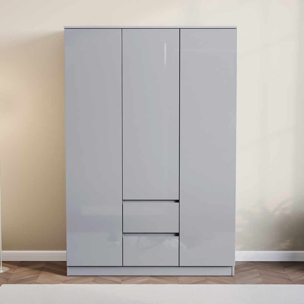 VIDA DESIGNS Glinton 3 Door 2 Drawer Grey Wardrobe Image 3