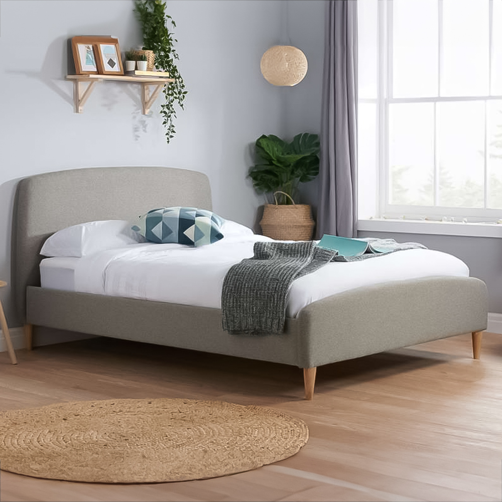 Quebec Small Double Grey Bed Image 1
