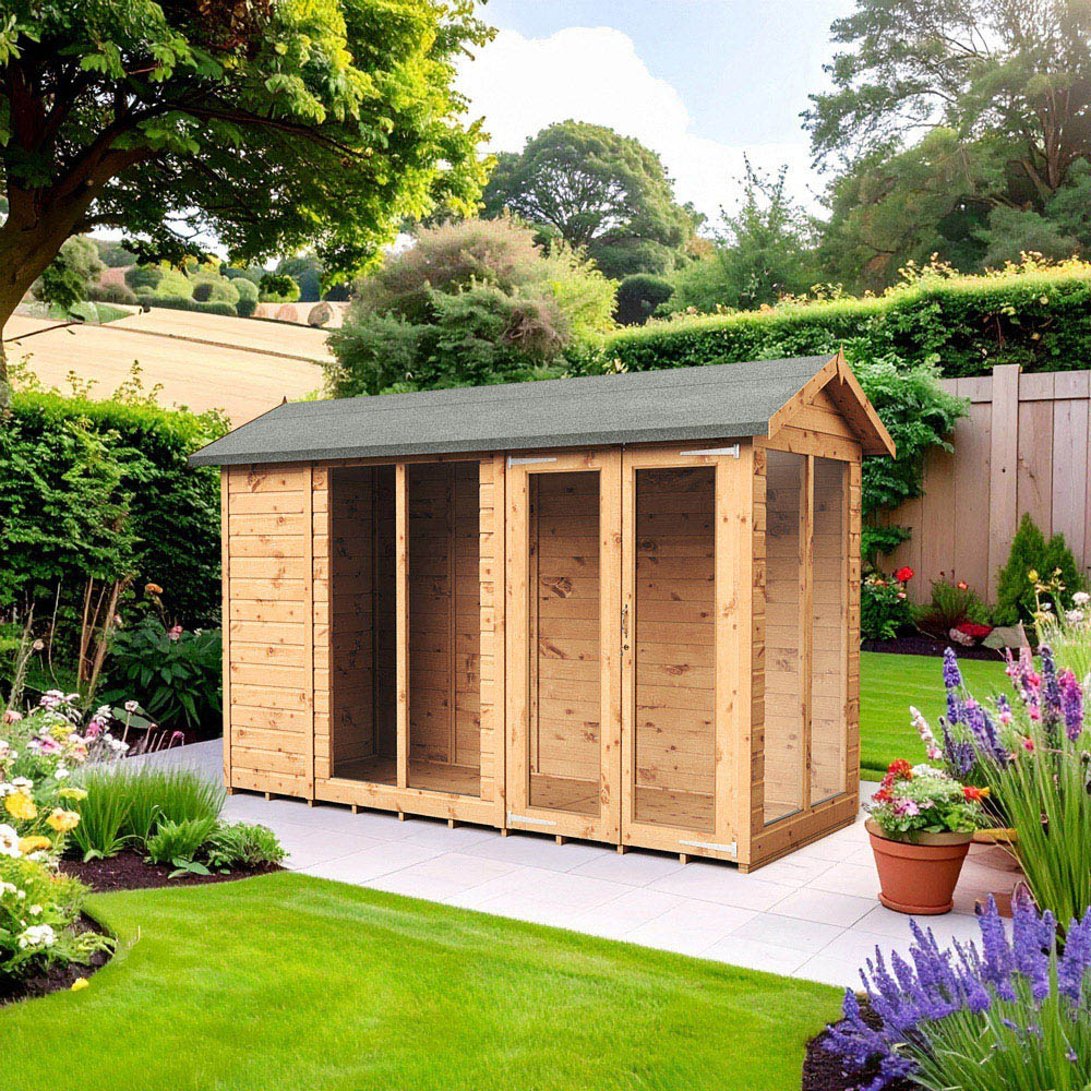 Empire Sheds 4 x 10ft Double Door Tongue and Groove Wooden Apex Garden Shed Image 2