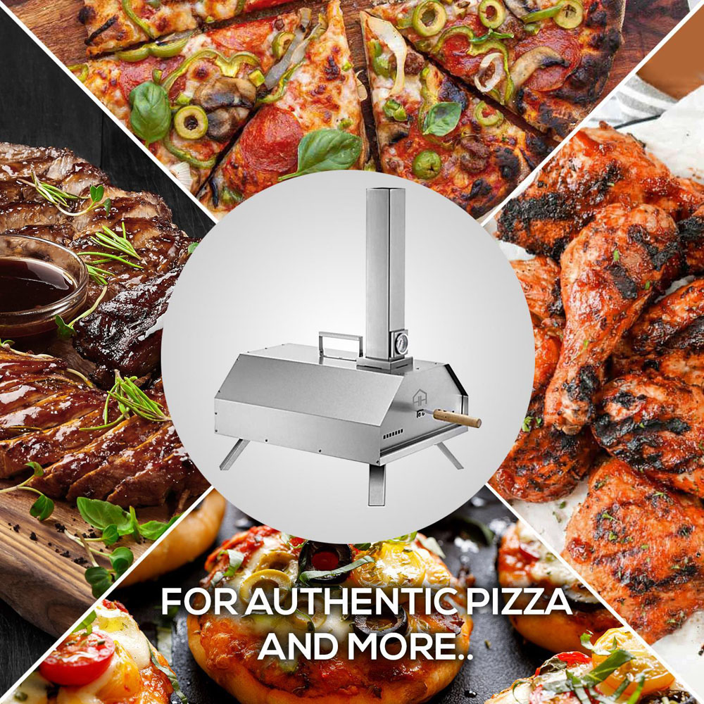 Haven Silver Pizza Oven with Rain Cover Image 8