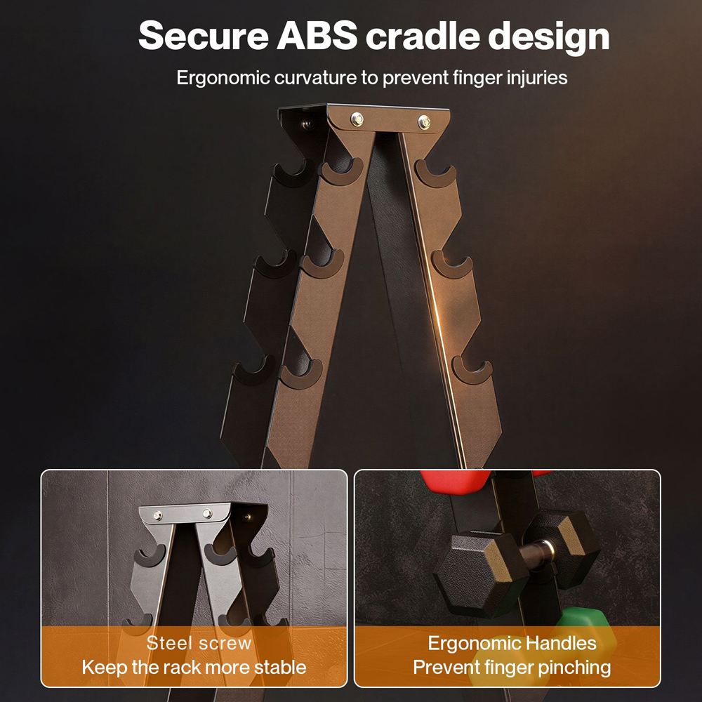 Centra 6-Tier Steel Dumbbell Rack Image 5