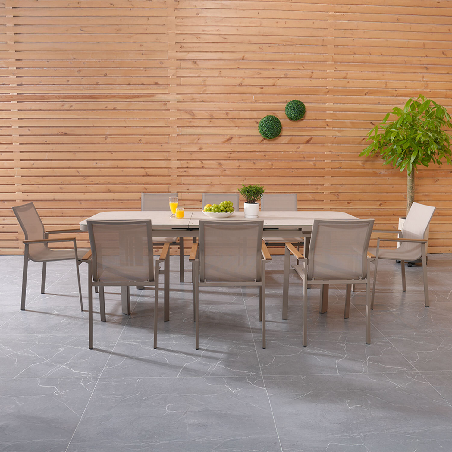 Charlotte Extension Dining Table Set - Beige Image 6