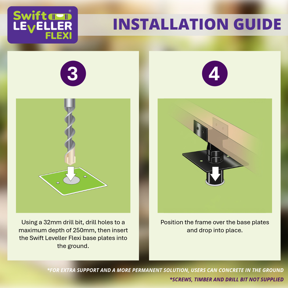 Swift Leveller Flexi Soft Ground Shed Base Kit 10 x 8ft with 14 Supports Image 6