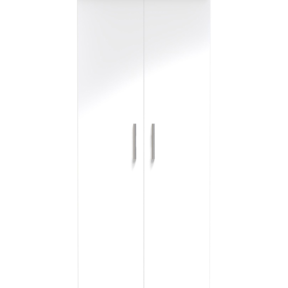 Crowndale Contrast 2 Door White and Bardolino Oak Tall Wardrobe Ready Assembled Image 3