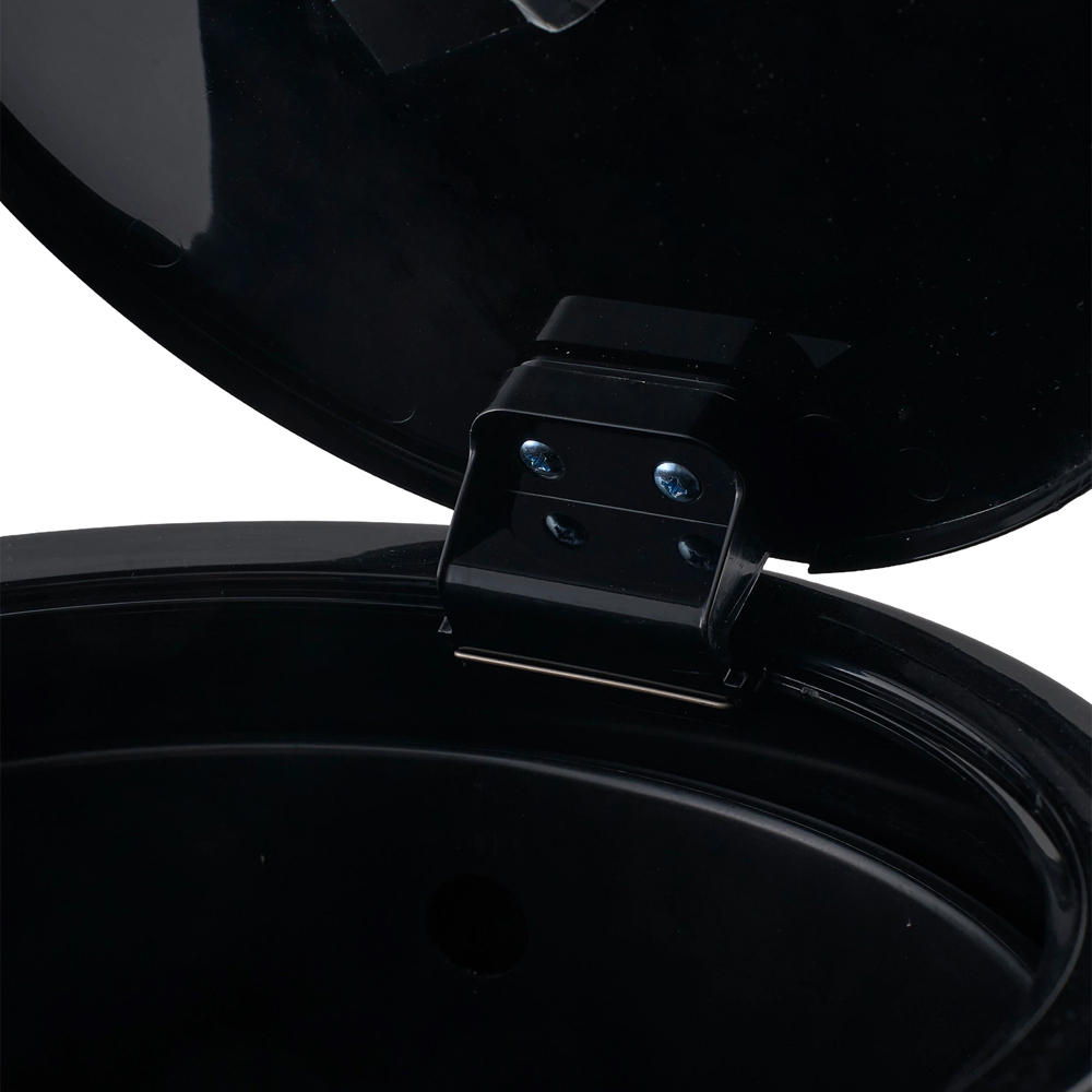 Living and Home Black Goblet Shape Rubbish Bin with Wheels 13L Image 5