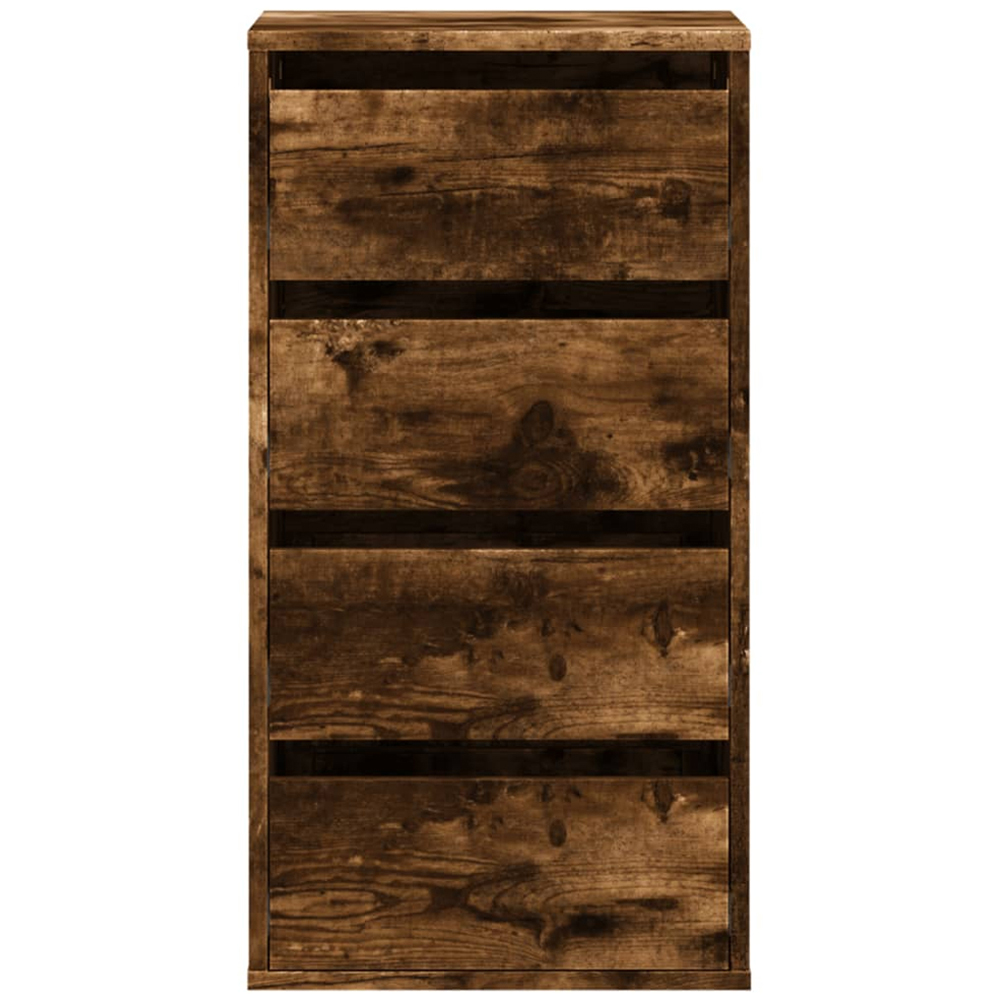 vidaXL 4 Drawer Smoked Oak Wooden Chest of Drawers Image 3