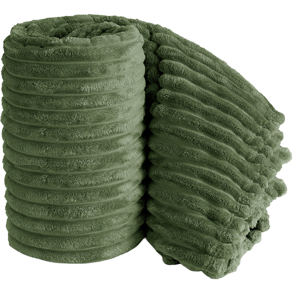 Velosso Bellissima Olive Plush Throw 200 x 240cm Image 1