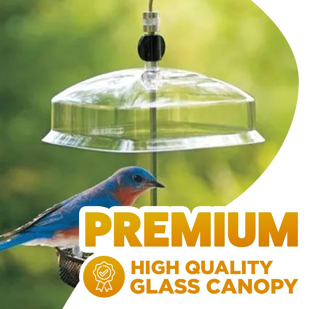 Marco Paul Deluxe Hanging Mealworm Bird Feeder with Canopy Image 6