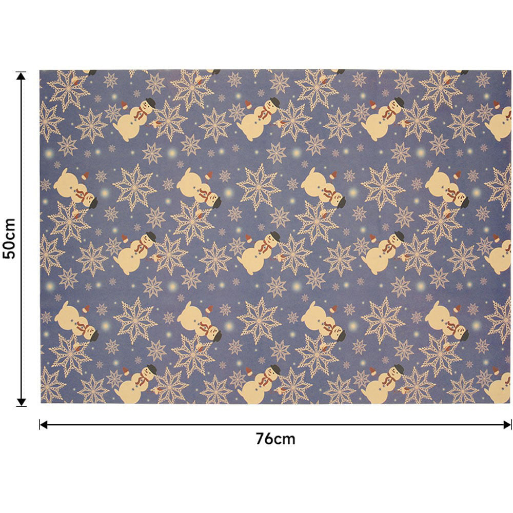 Living and Home Christmas Rustic Kraft Wrapping Paper Sheets 76 x 50cm 10Pack Image 9