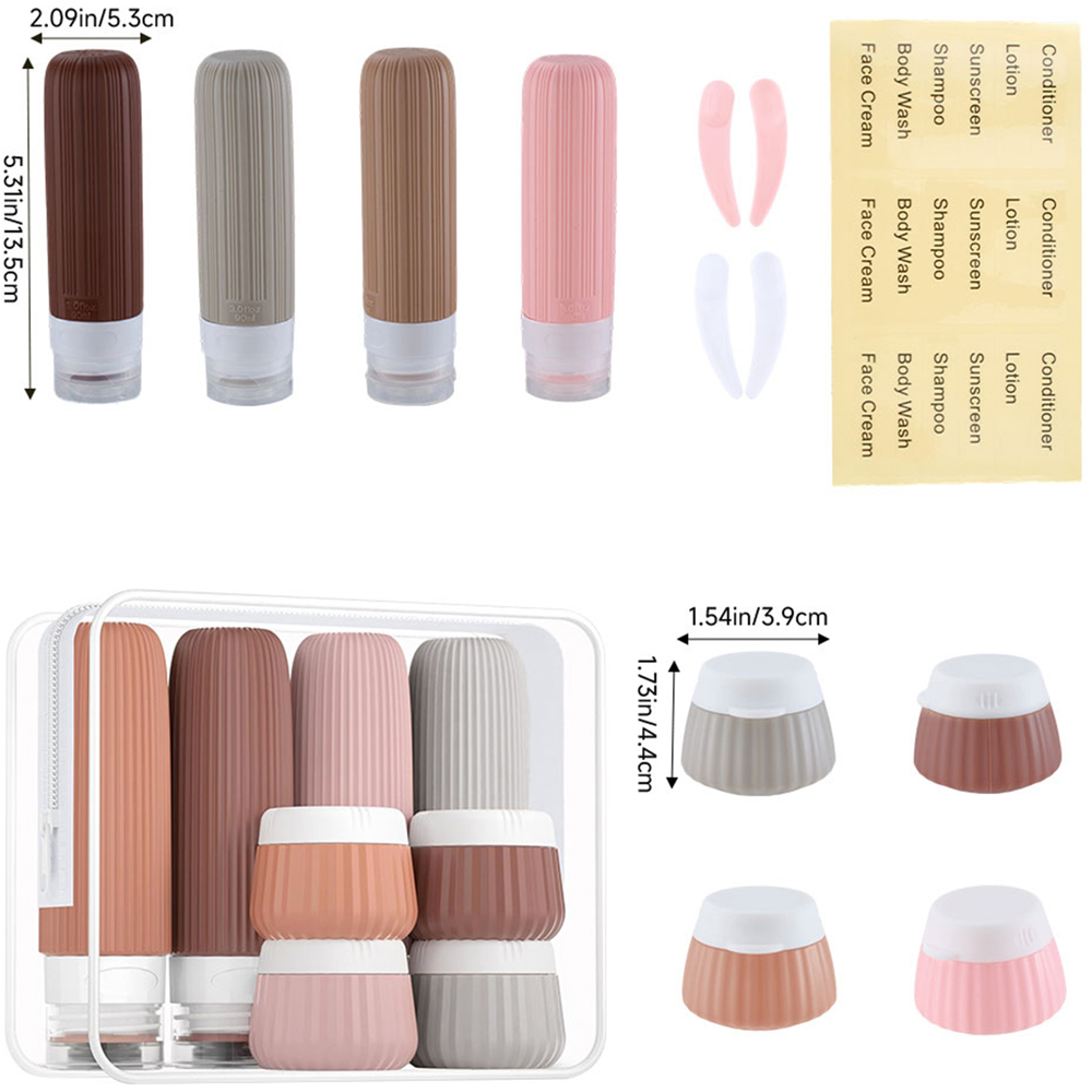 Living and Home 14 Piece Multicolour Travel Bottle Set Image 6