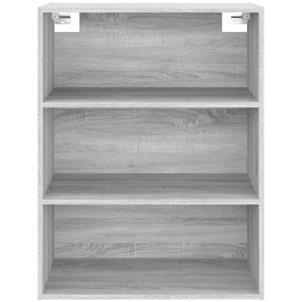 vidaXL 3 Shelf Grey Sonoma Hanging Wall Cabinet Image 4