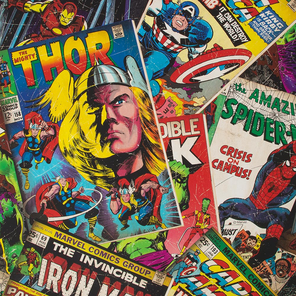Marvel Cover Story Multicolour Wallpaper Image 1