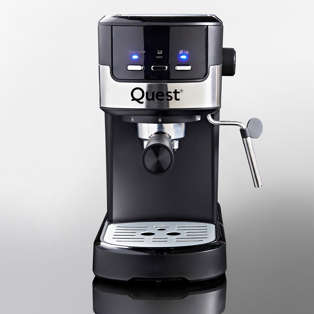 Quest 35169 Black 1.2L Coffee Espresso Machine with Milk Frother Image 7