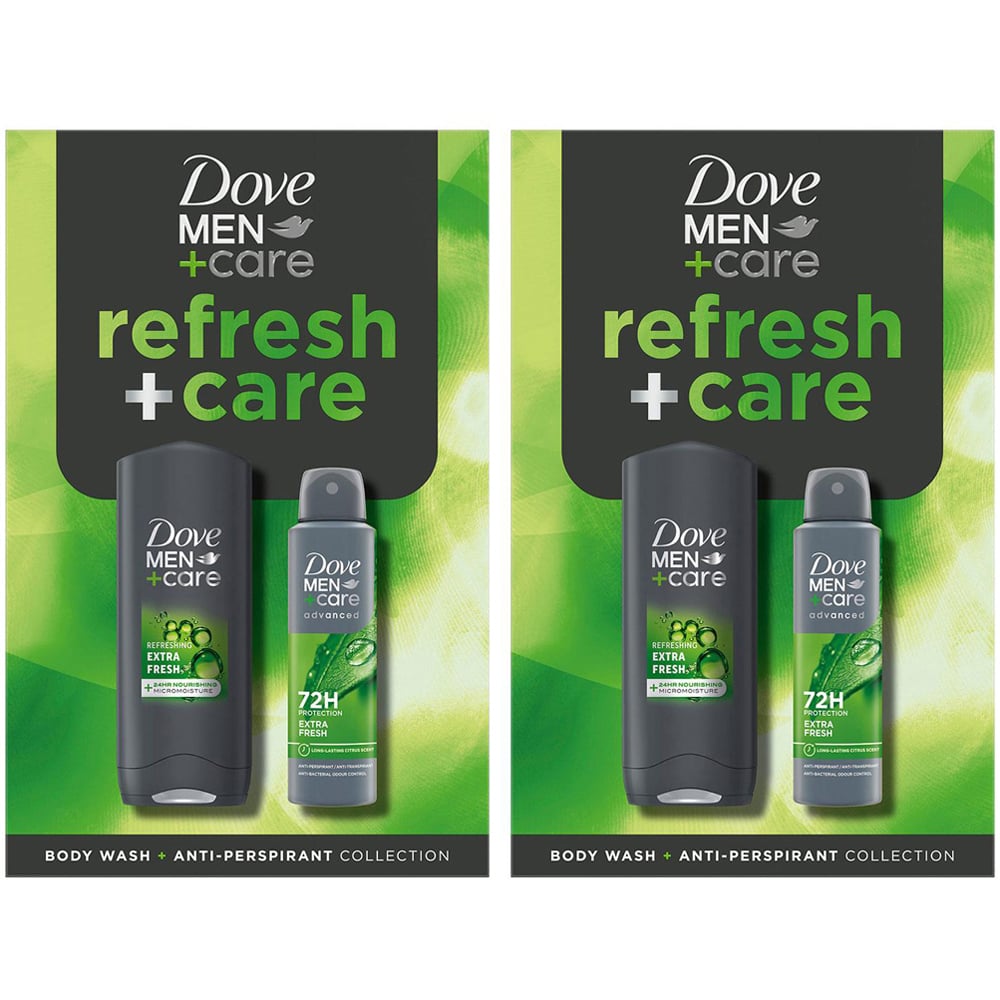 Dove Men+Care Refresh and Care Citrus and Cedarwood Scent Bodywash and Bodyspray Gift Set 2 Pack Image 1