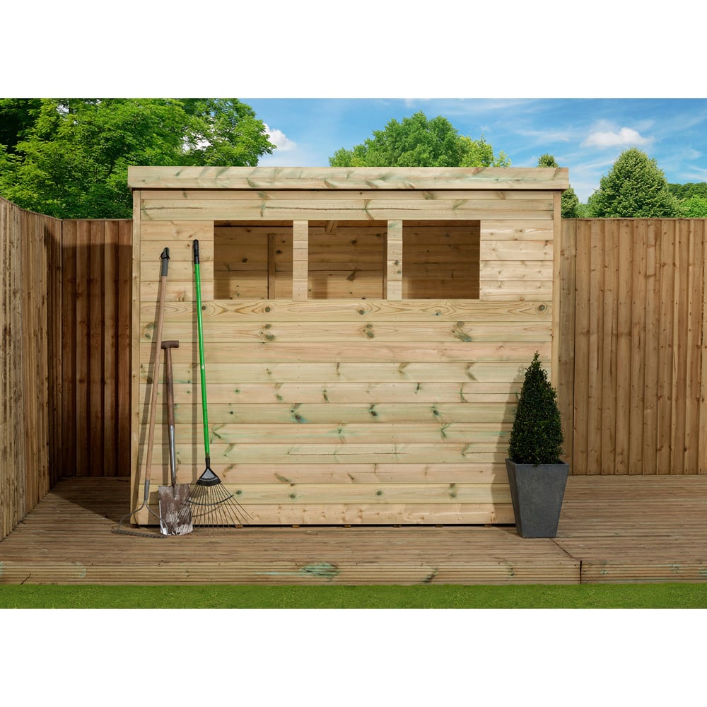 Empire Sheds 2500 7 x 7ft Tongue and Groove Pent Garden Shed Image 4