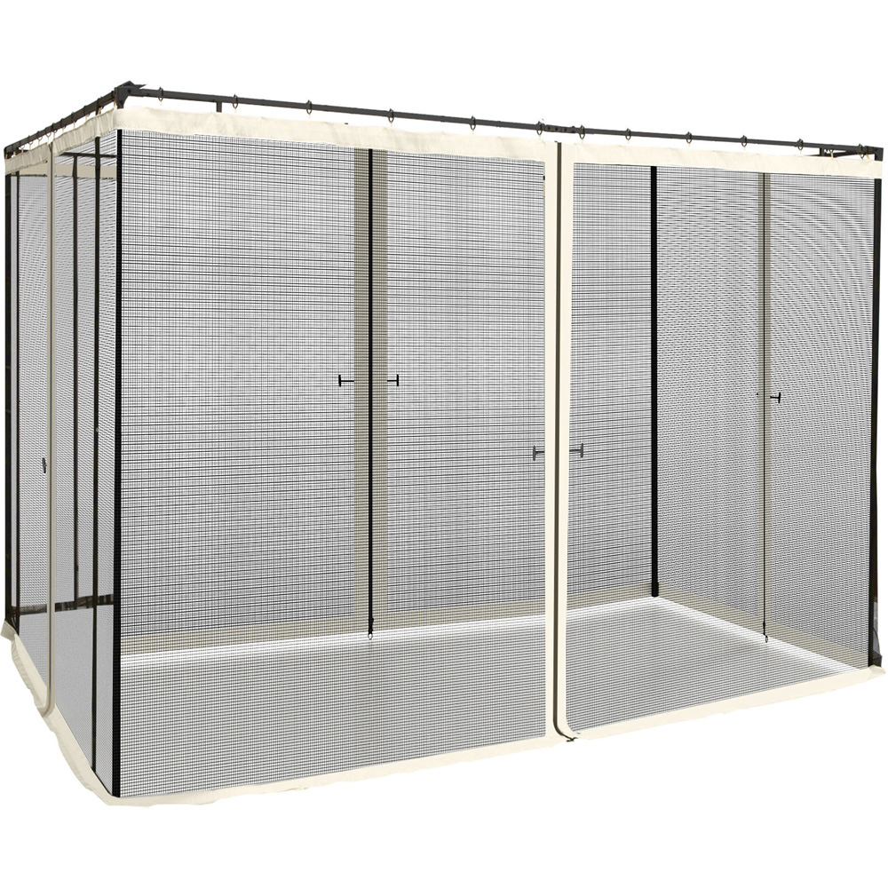 Outsunny 3 x 3m Mesh Mosquito Netting Screen Wall Image 1